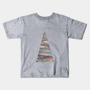 Watercolor Washi Tape Christmas Tree Kids T-Shirt